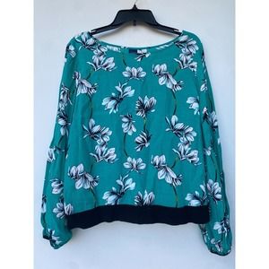 Kaari Womens Blue Top Longsleeve Size Medium